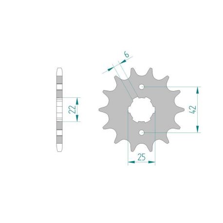 Kit Chaine DC TGB 250 BLADE(6 cannelures) (grossverzahnt) (2008-2009) grossverzahnt