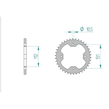 Kit Chaine DC TGB 250 BLADE(6 cannelures) (grossverzahnt) (2008-2009) grossverzahnt