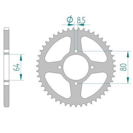 Kit Chaine DC YAMAHA RT 100 (3UL) (1993-2003) 3UL