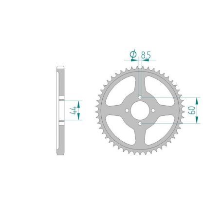 Kit Chaine DC YAMAHA TT 125 R SW (SMALL WHEELS 5HP6) (2000-2001) SMALL WHEELS 5HP6