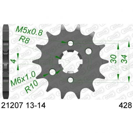 Kit Chaine DC YAMAHA TT 125 R SW (SMALL WHEELS 1B2H) (2002-2007) SMALL WHEELS 1B2H