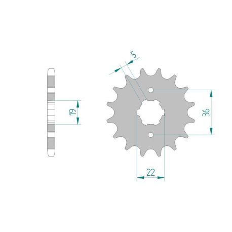 Kit Chaine DC YAMAHA TW 125 (5RS) (2002-2006) 5RS