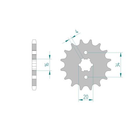 Kit Chaine DC YAMAHA TZR 125 (2RL/2RH) (1987-1991) 2RL/2RH