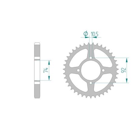 Kit Chaine DC YAMAHA RD 250 DX C (1976-1977)