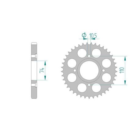 Kit Chaine DC YAMAHA RD 250 LC (4L1) (1980-1985) 4L1