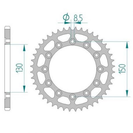 Kit Chaine DC YAMAHA WR 250 F W,X,Y,Z,A,B,D (2007-2014)