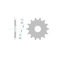Pignon AFAM pour moto au pas de 520