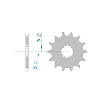 Pignon AFAM pour moto au pas de 520