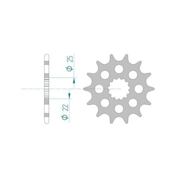 Pignon AFAM pour moto au pas de 520