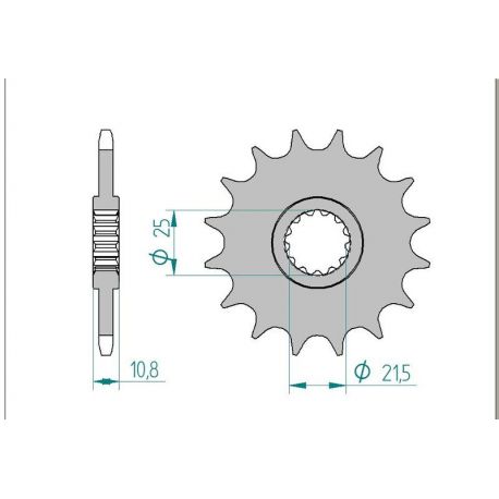 Kit Chaine DC YAMAHA XJ 6 FA ABS (DIVERSION 1DG) (2010-2011,2013) DIVERSION 1DG