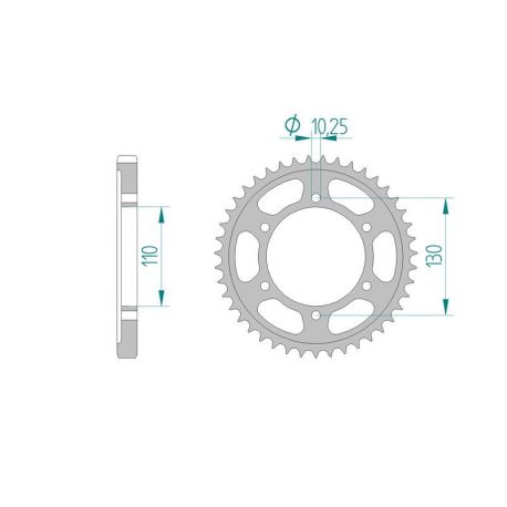 Kit Chaine DC YAMAHA FZ 1 SA ABS (FAZER 5DO) (2008-2012) FAZER 5DO