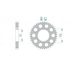 Kit chaine AFAM acier DUCATI 900 SD DARMAH pas 530 1979 à 1979