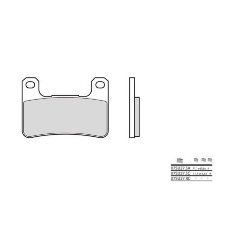 Plaquettes de frein BREMBO 07SU27RC Racing carbone