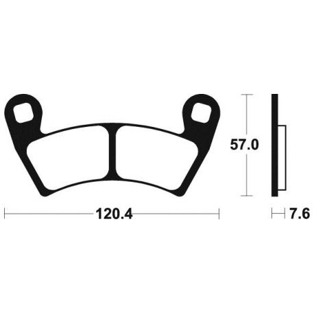 Plaquettes de frein moto TECNIUM MOA397 métal frité schéma