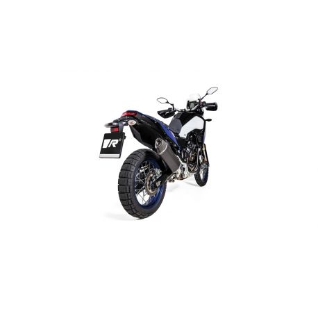 Silencieux d'echapement moto REMUS Black Hawk Yamaha 700 Tenere 3/4 arriere