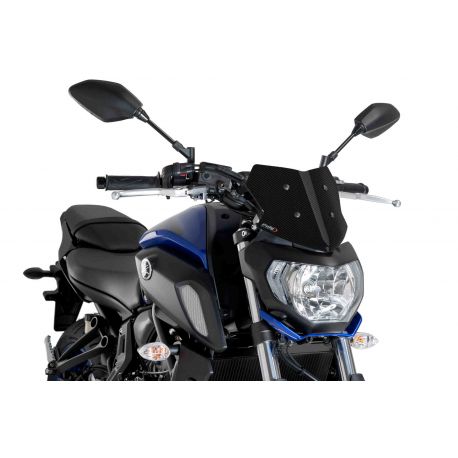 Saute vent PUIG Naked New genration SPORT pour YAMAHA MT-07 2019 carbone