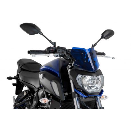 Saute vent PUIG Naked New genration SPORT pour YAMAHA MT-07 2019 bleu