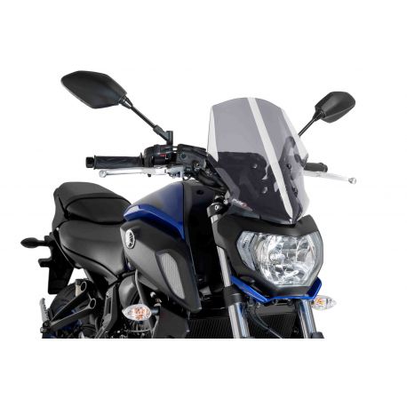Saute vent PUIG Naked new génération TOURING pour YAMAHA MT-07 2019 fumé claire