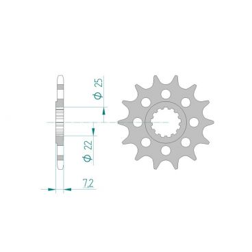 Pignon AFAM pour moto au pas de 520