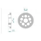 Kit chaine AFAM acier DUCATI 998 S pas 525 2002 à 2002