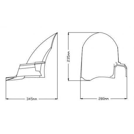 Garde boue arriere PUIG pour KTM 1290 Super Adventure 2020 dimensions Garde boue arriere PUIG pour KTM 1290 Super Adventure 2020 dimensions