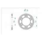Kit chaine AFAM acier DUCATI 1000 DS SS pas 525 2003 à 2005