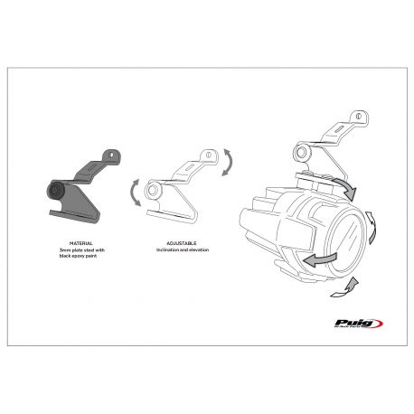 Support de phare auxiliaire pour BMW F850GS 2018 2020 non contractuel