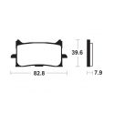 Plaquettes de frein moto TECNIUM MF440 métal fritté dimension