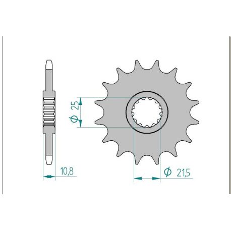 Kit chaine AFAM acier YAMAHA XJ 6 FA ABS DIVERSION 1DG pas 520 2010 à 2016 pignon