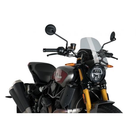 Saute vent PUIG Naked new generation Sport INDIAN FTR 1200 fumé claire