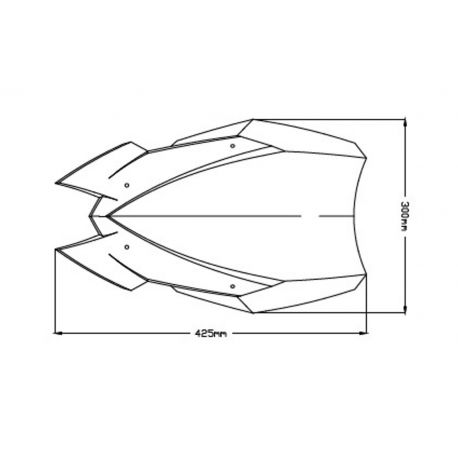 Saute vent PUIG NAKED NEW Génération touring pour KAWASAKI Z900 2020 dimension