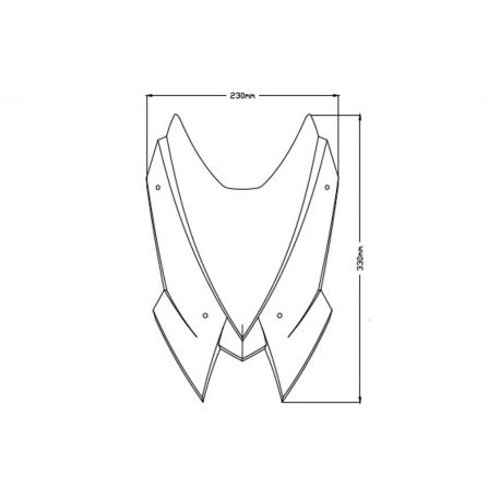 Saute vent PUIG NAKED NEW Génération Sport pour KAWASAKI Z650 2020 dimensions
