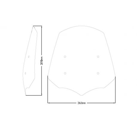 Saute vent PUIG NAKED NEW Génération touring pour Triumph Rocket 3 dimensions