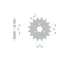 Pignon AFAM pour moto au pas de 428