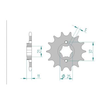Kit chaine AFAM acier E-TON YUKON 150 YXL pas 520 2000 à 2002