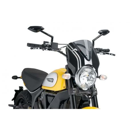 Saute vent PUIG Retrovision pour DUCATI Scrambler Classic blanc