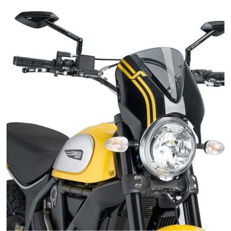 Saute vent PUIG Retrovision pour DUCATI Scrambler Classic jaune