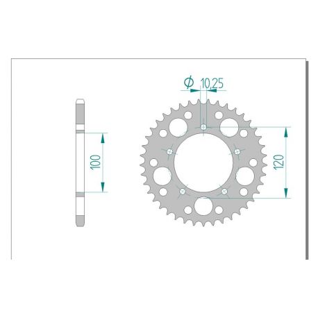 Kit Chaine DC APRILIA DORSODURO 900 (2017-2020) couronne