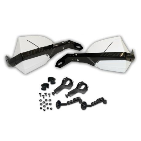 Protége mains Caiman avec kit de montage blanc noir Protége mains Caiman avec kit de montage blanc noir