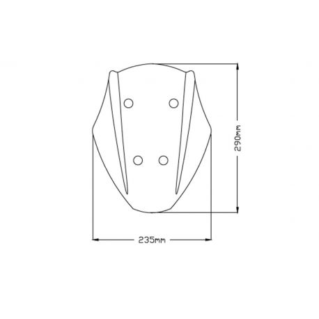 Saute vent Naked new generation sport réglable DUCATI DIAVEL 1260 dimension