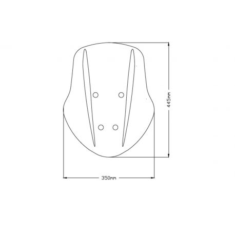 Saute vent Naked new generation touring réglable DUCATI DIAVEL 1260 dimensions