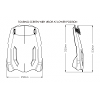 Bulle PUIG Touring avec deflecteur TRIUMPH TIGER 900 2