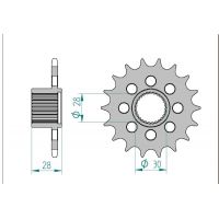Pignon AFAM pour moto au pas de 525