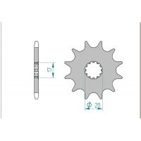 Pignon AFAM pour moto au pas de 520