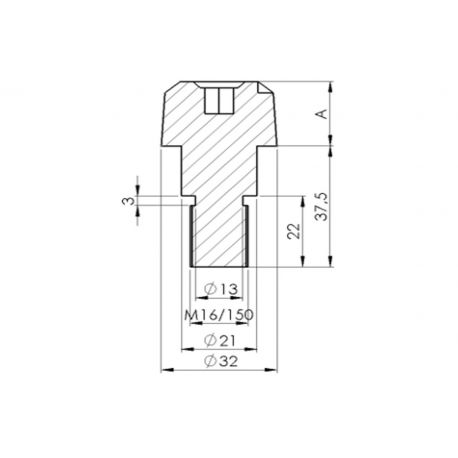 Embout de guidon long pour Yamaha