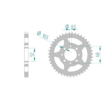 Kit Chaine DC SUZUKI FL 125 Adress (2007-2010)