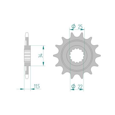 Pignon AFAM pour moto au pas de 520