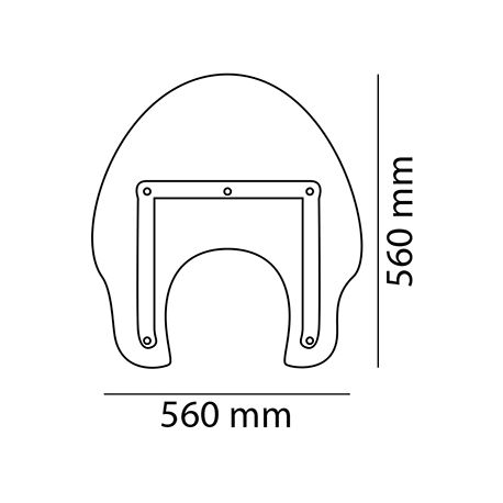 Pare brise PUIG América 2 universel dimensions