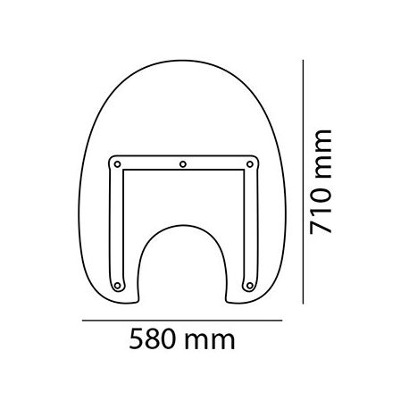Pare brise PUIG América 3 universel dimensions