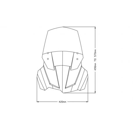 Bulle réglable PUIG pour BMW F750 GS dimensions